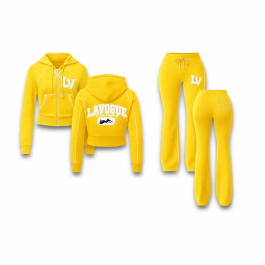 Yellow Stitched LV Sweatsuit