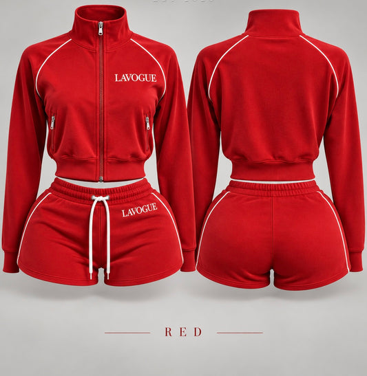 Crimson Amour short set
