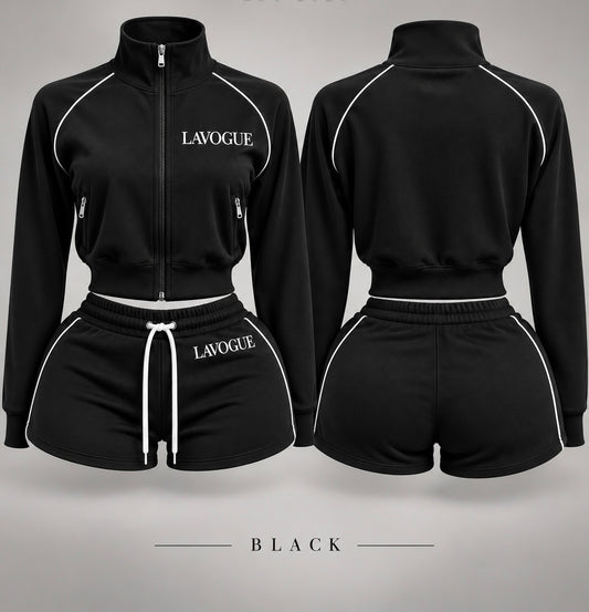 Noir Amour short set